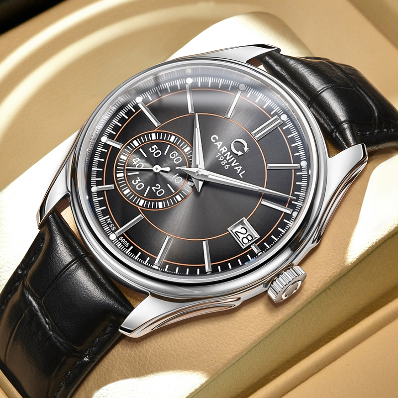 Luxury Watch Second Hand - CARNIVAL Gray Dial Automatic Watch High