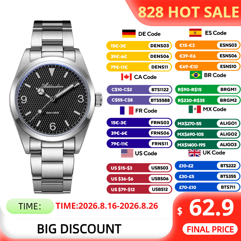 Luxury Watch Second Hand - ADDIESDIVE Woman's Watch New Luxury 36mm