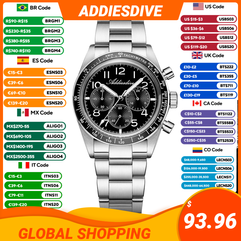 Luxury Watch Second Hand - ADDIESDVIE 2026 Men's Chronograph Watches Top