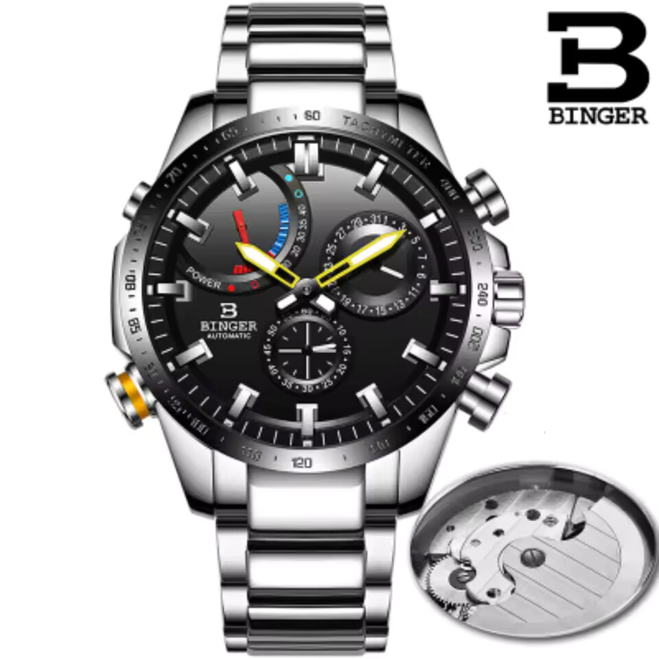 Luxury Watch German - Genuine Luxury Switzerland BINGER Brand Men