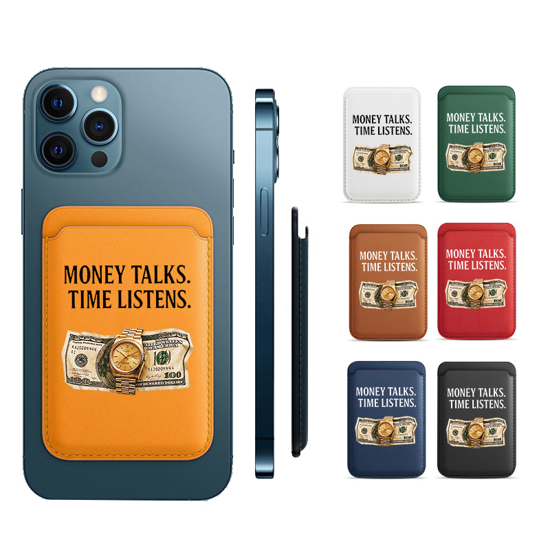 Luxury Watch Quotes - Upgrade Magnetic White Leather Wallet Case