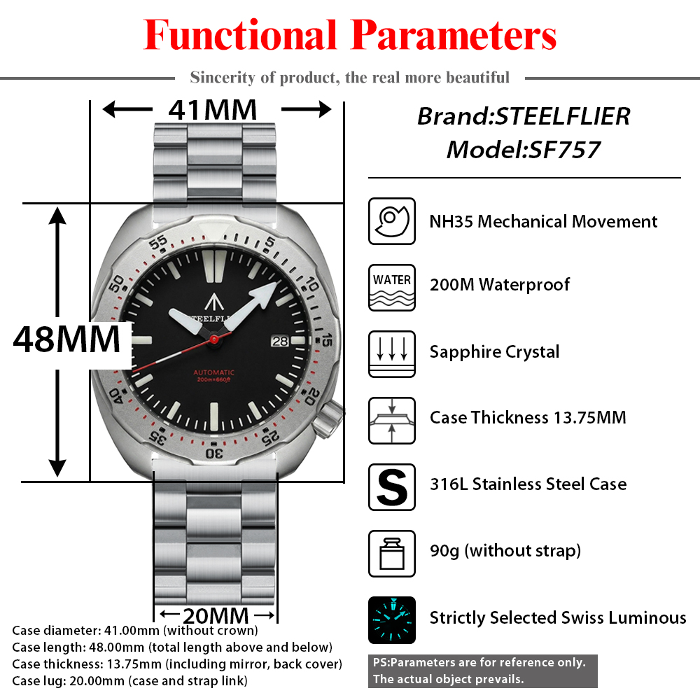 2026 New STEELFLIER SF757 Dive - đánh giá và giá Luxury Watch Second Hand