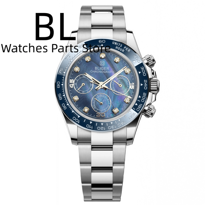BLIGER 39mm Luxury VK63 Men's  - đánh giá và giá Luxury Watch German