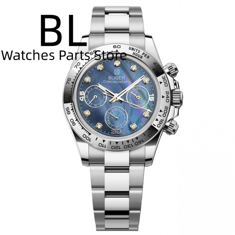 BLIGER 39mm Luxury VK63 Men's  - đánh giá và giá Luxury Watch German