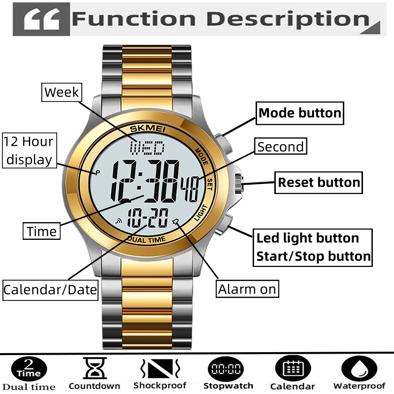 Skmei Mens Led Chronograph Bra - đánh giá và giá Minute Repeater Watch