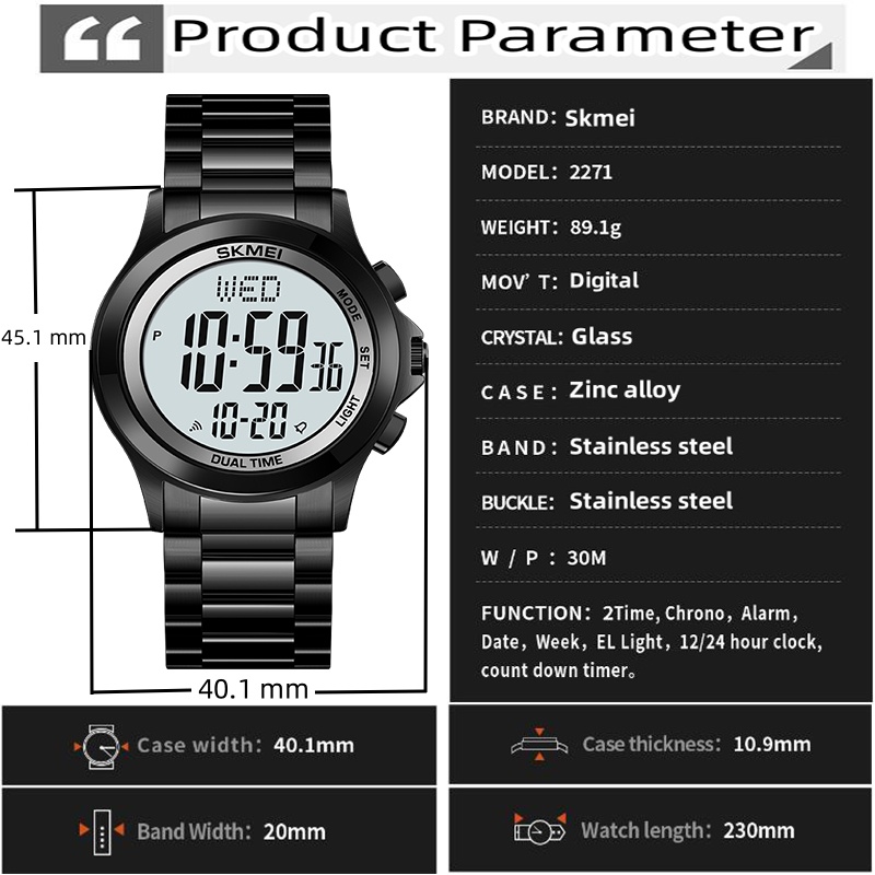 Skmei Mens Led Chronograph Bra - đánh giá và giá Minute Repeater Watch