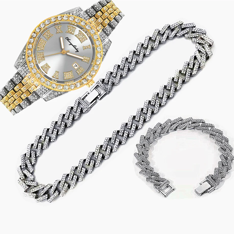 3pcs Luxury Iced Out Watch for - đánh giá và giá Luxury Watch Miami