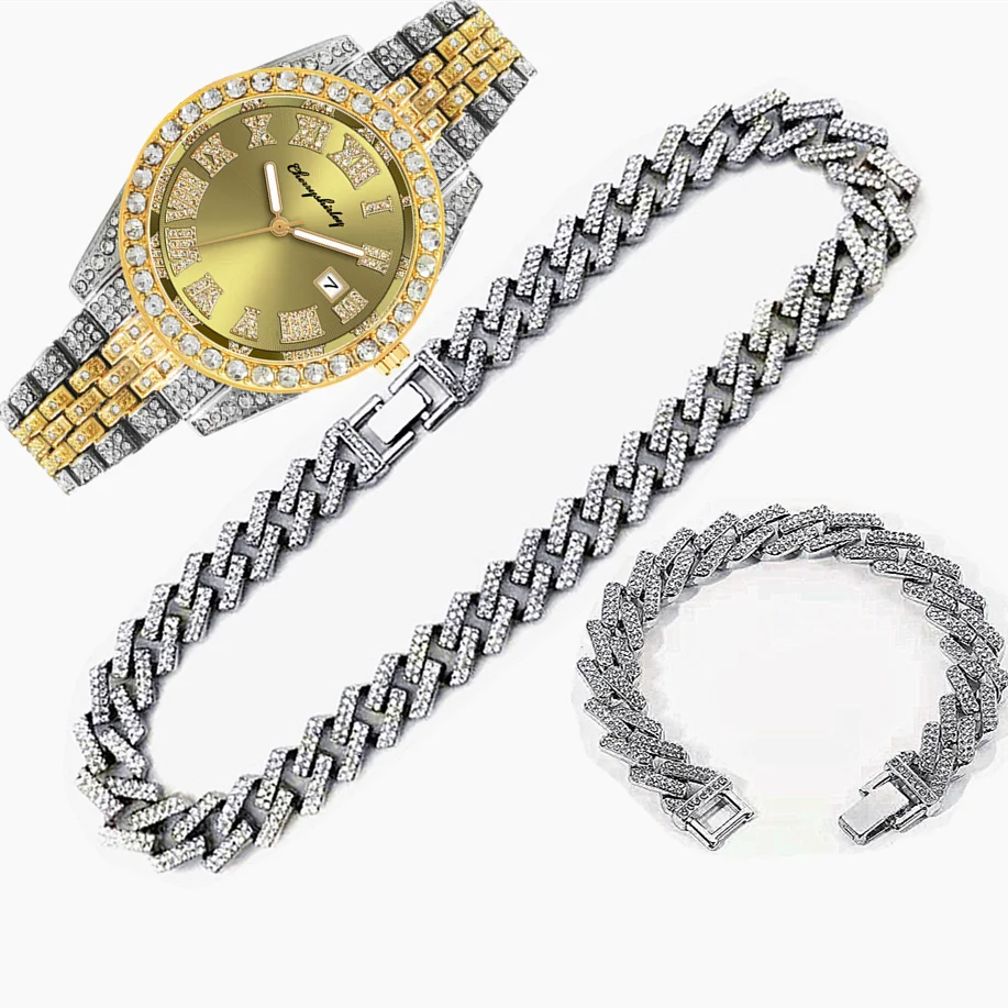 3pcs Luxury Iced Out Watch for - đánh giá và giá Luxury Watch Miami