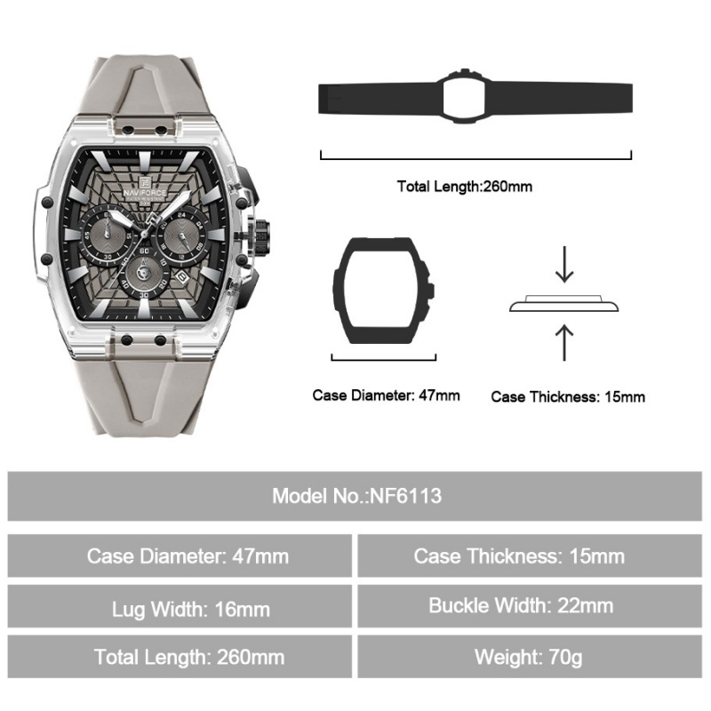 NF6113 NAVIFORCE Men's Multifu - đánh giá và giá Minute Repeater Watch