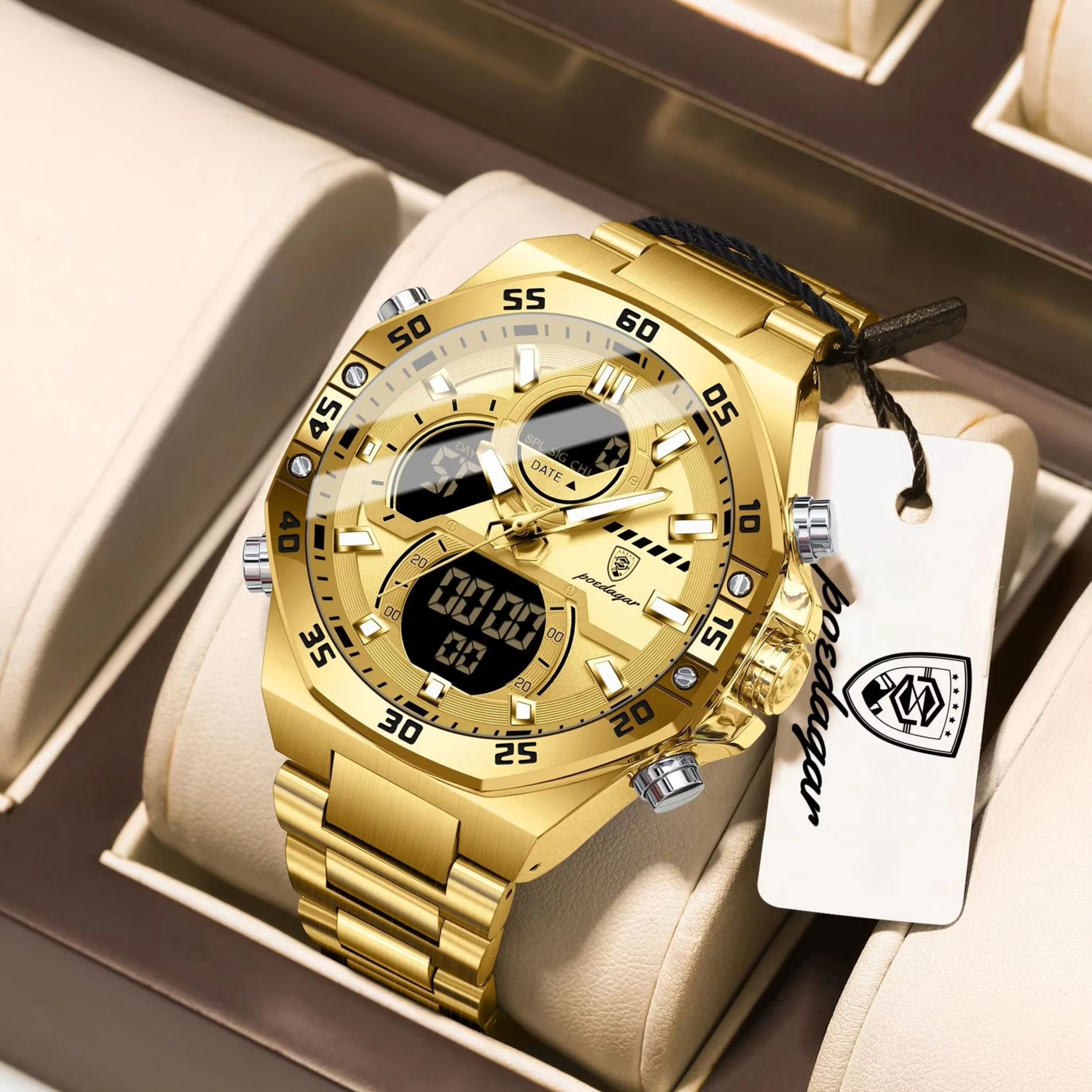 POEDAGAR Sports Quartz Men Wri - đánh giá và giá Minute Repeater Watch