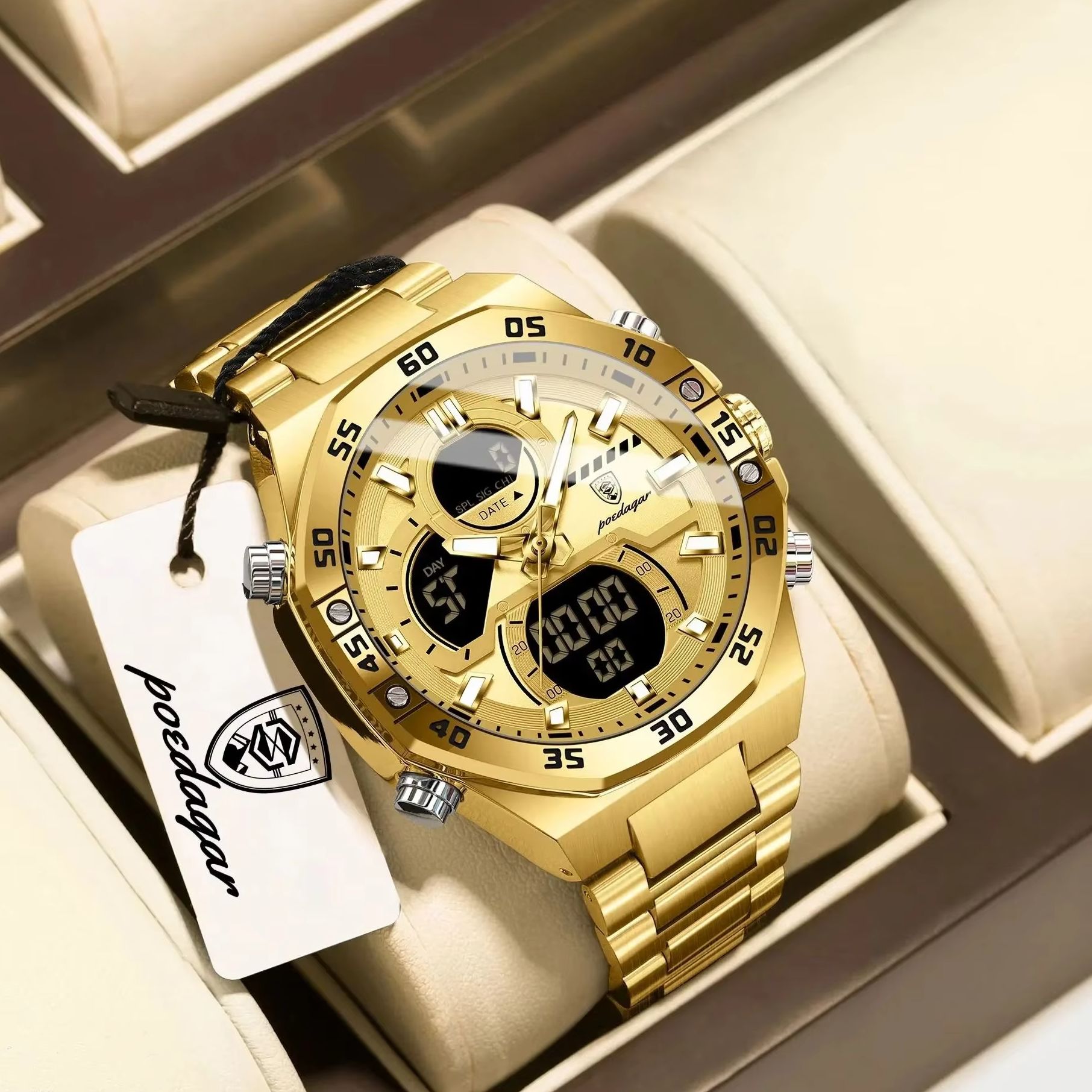 POEDAGAR Sports Quartz Men Wri - đánh giá và giá Minute Repeater Watch
