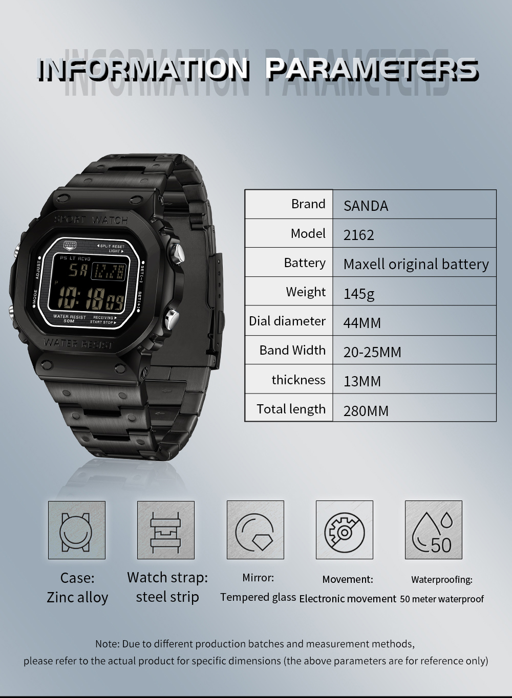 SANDA 2162 Men's Electronic Di - đánh giá và giá Minute Repeater Watch