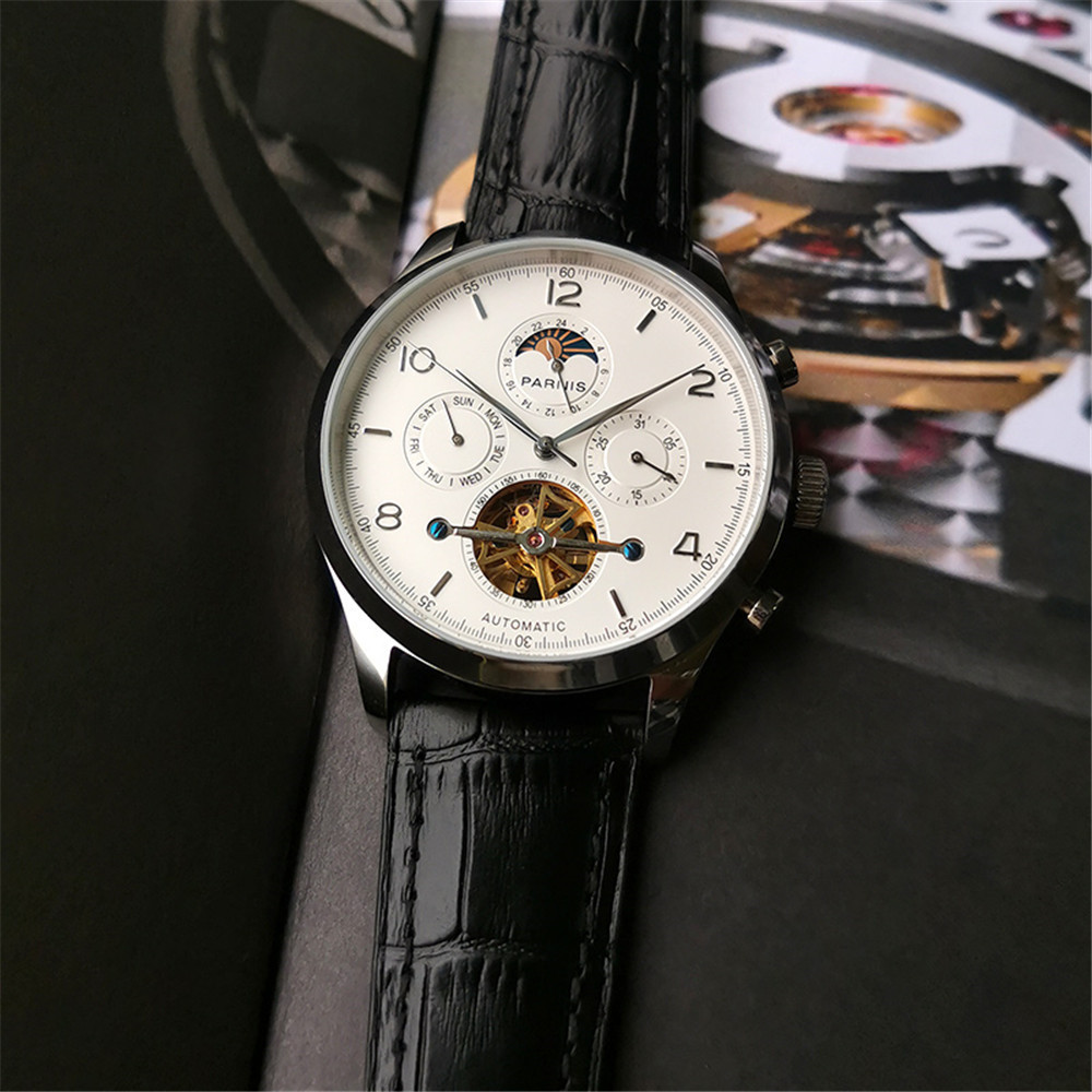 Parnis 43mm White Dial Automat - đánh giá và giá Minute Repeater Watch