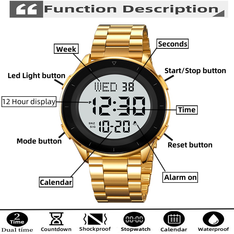 Skmei Dual Time Zone LED Digit - đánh giá và giá Minute Repeater Watch