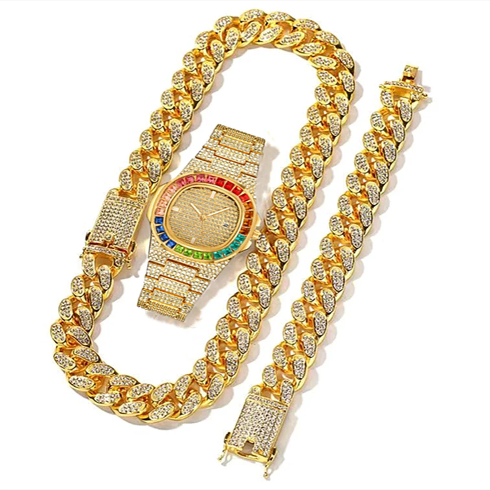 3pcs Watch+Necklace+Bracelet L - đánh giá và giá Luxury Watch Miami